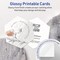 Avery Printable Hexagon Flat Cards, Sure Feed Technology, 3-1/2" x 4", Glossy White Cardstock, Print-to-The-Edge, Laser/Inkjet Printable, 100 Total